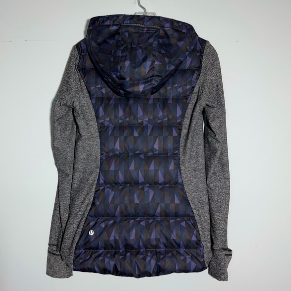 Lululemon Fluff Off Pullover Stained Glass Love Nightfall Black 6 Down Jacket - Picture 7 of 16